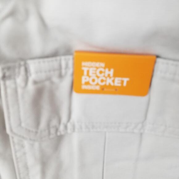 Savane Hiking Shorts Mens 42 Stone Cotton UPF 30 Hidden Tech Pocket Comfort NWT - Picture 6 of 15